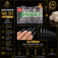 Elite Stiletto Nail Tips Clear – HK1123 | 500 Pcs