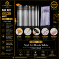 Nail Art Brush White – HK1142 | 15 Pcs/Pack