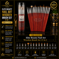 Elite Beauty Nail Art Wooden Brush Set 15 in 1 – HK-LL010