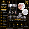Elite Beauty Acrylic Nail Tips Clip – HK1139 | 10 Pcs/Bottle