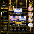 Lidan Acrylic Powder 2oz – AP-2 | Pink, Clear & White