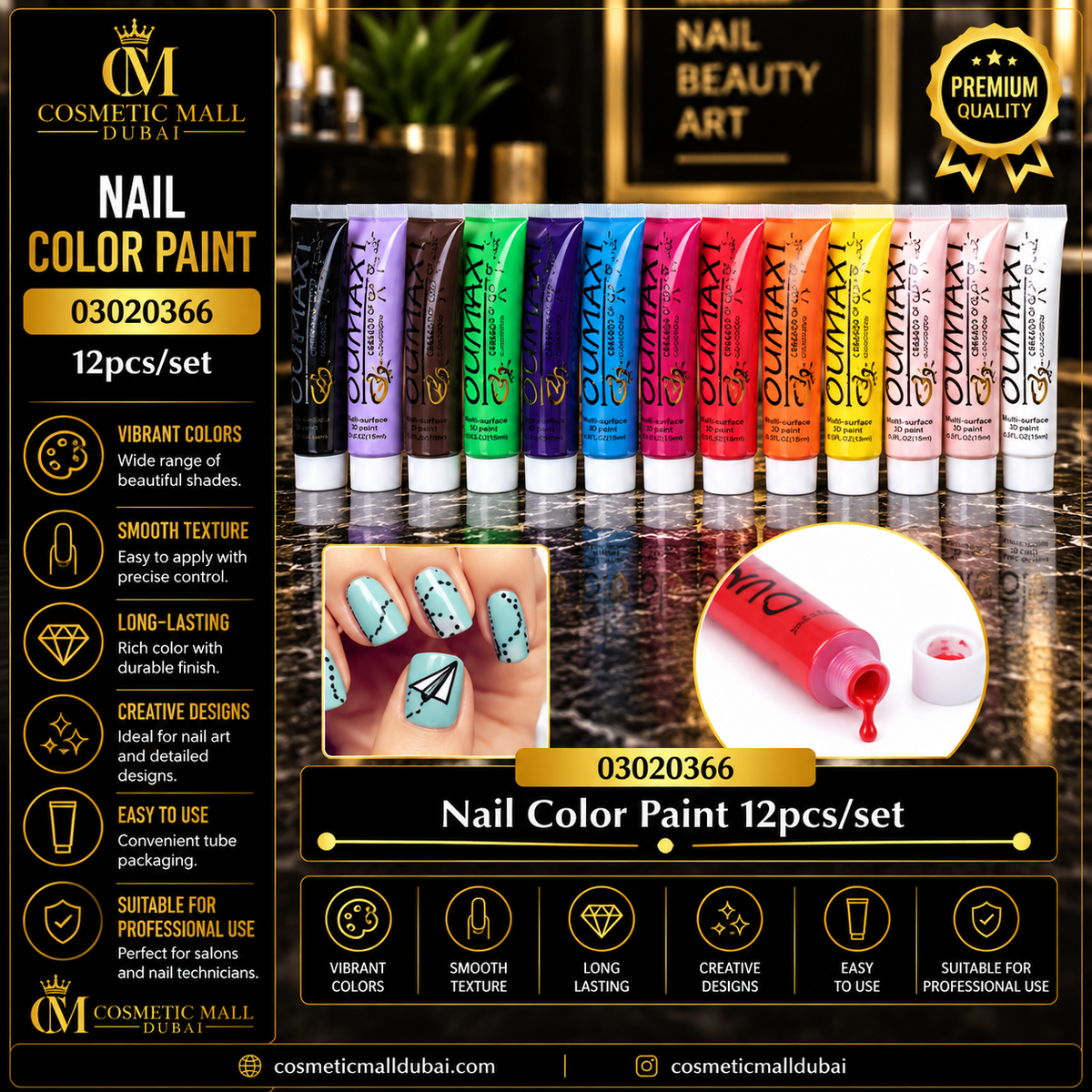 Nail Color Paint 12 Pcs/Set – 03020366