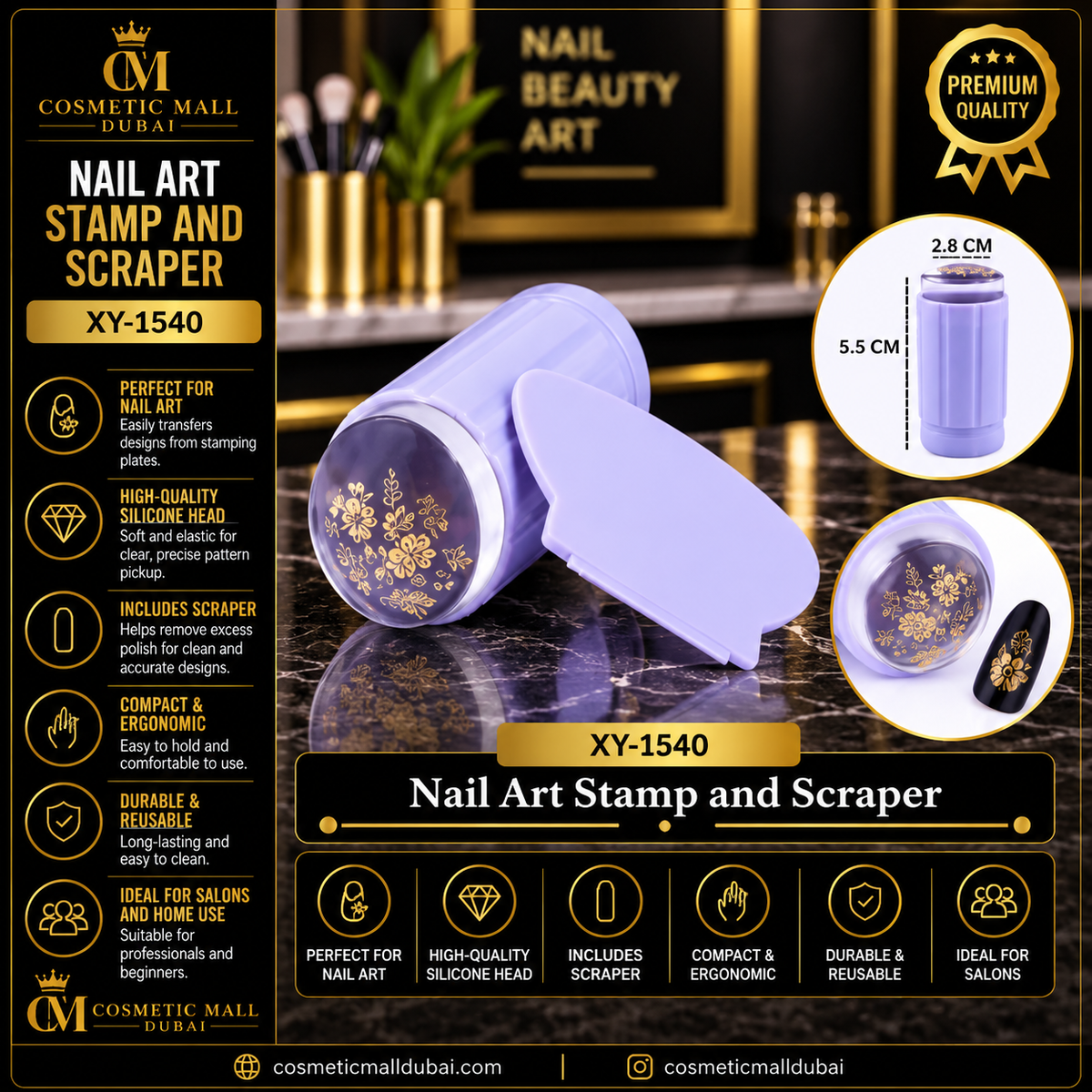 Nail Art Stamp and Scraper – XY-1540