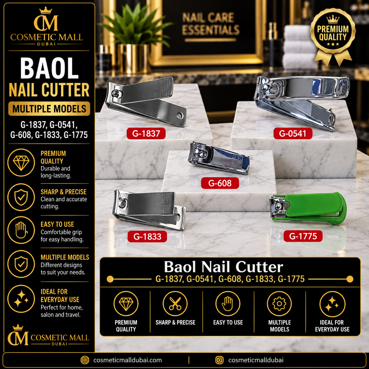 Baol Nail Cutter – G-1837 / G-0541 / G-608 / G-1833 / G-1775