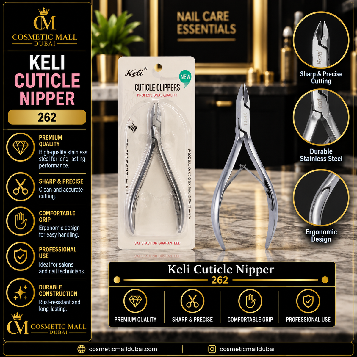 Keli Cuticle Nipper 262 – Professional Nail & Cuticle Tool