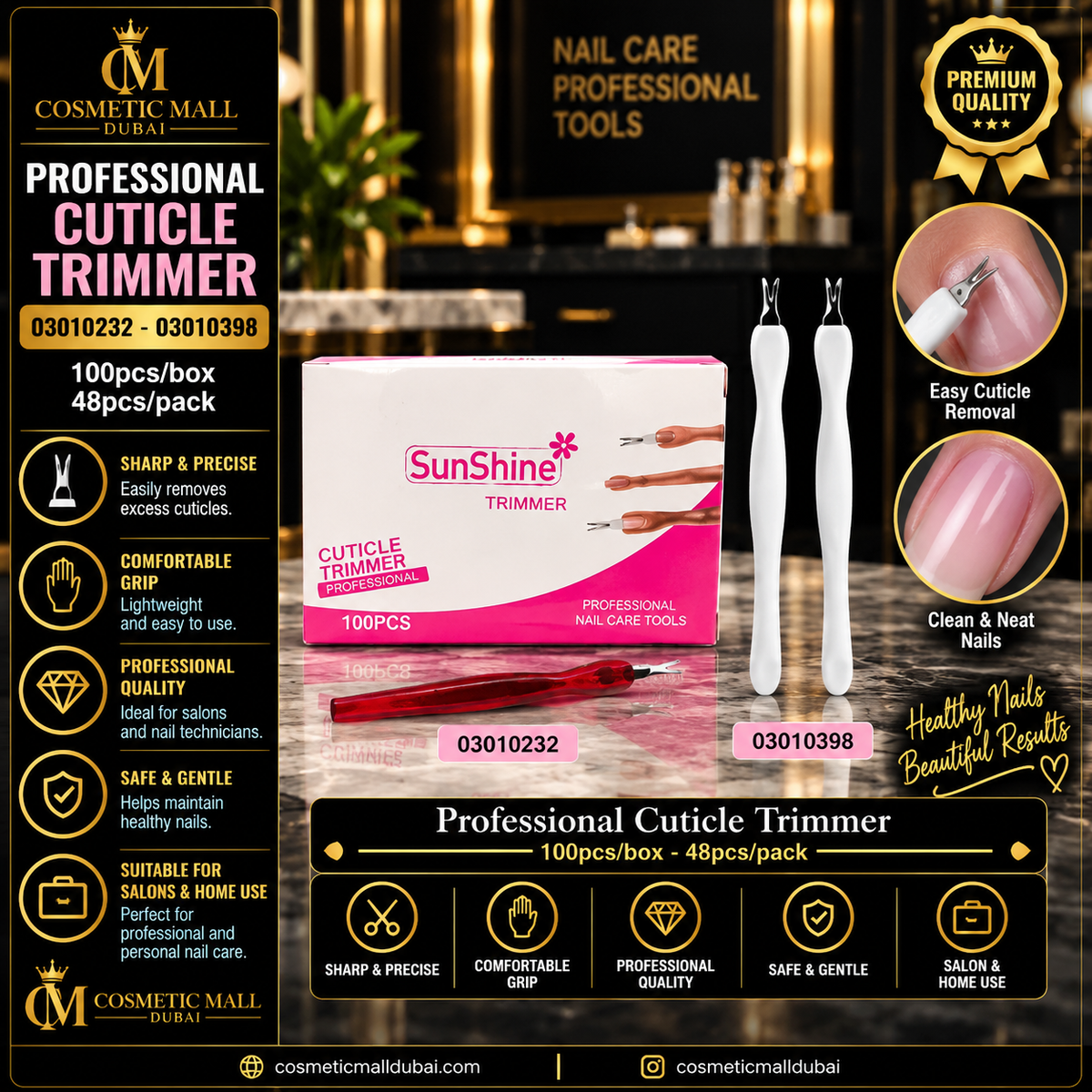 Professional Cuticle Trimmer – 03010232 / 03010398 | 100 Pcs/Box
