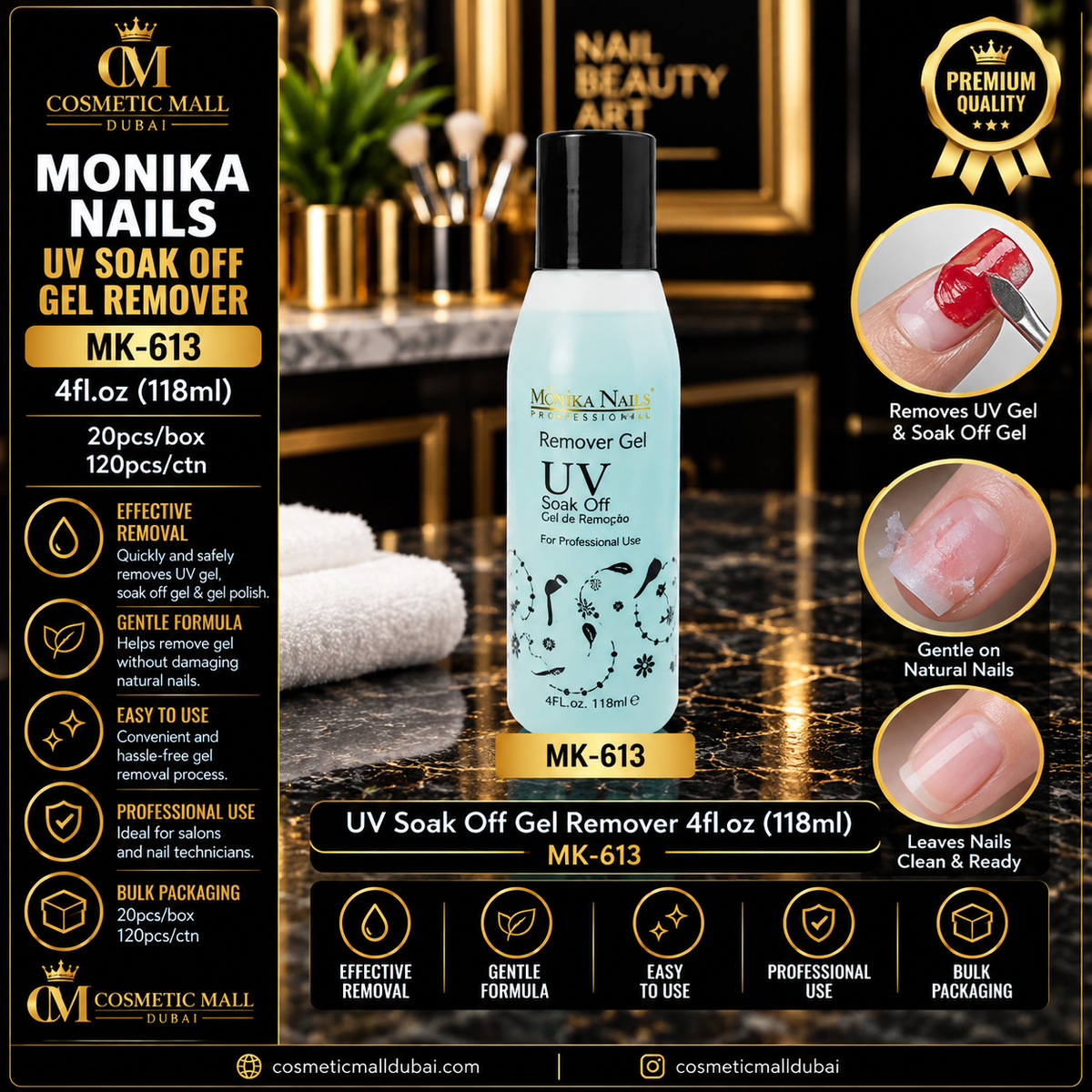 Monika Nails UV Soak Off Gel Remover 4 fl.oz – MK-613