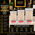 Elite Beauty Wooden Sticks – 95mm / 114mm / 150mm | 100 Pcs/Pack