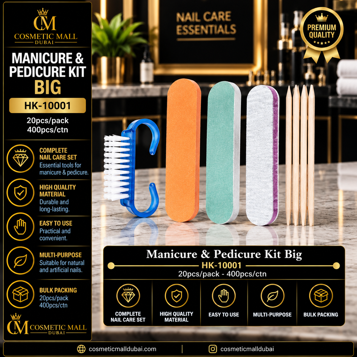 Manicure & Pedicure Kit Big – HK-10001 | 20 Pcs/Pack