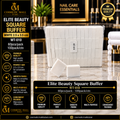Elite Beauty Square Buffer White 2.5 × 3.5cm – WT-010 | 60 Pcs/Pack
