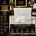 Elite Beauty Square Buffer White 7 × 4cm – WT-009 | 50 Pcs/Pack