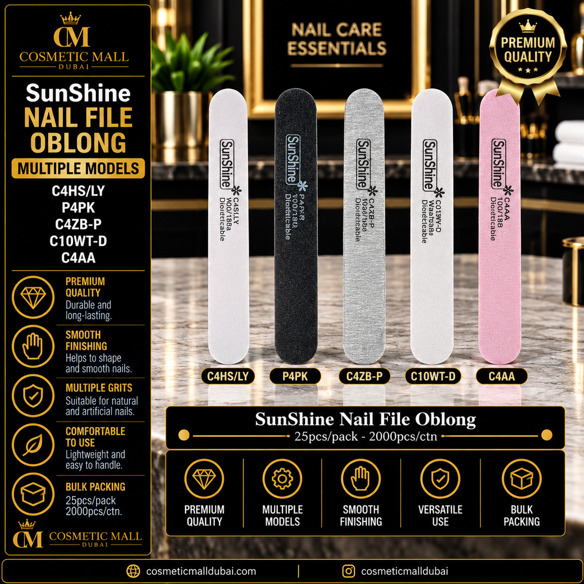 SunShine Nail File Oblong – Multiple Models | 25 Pcs/Pack