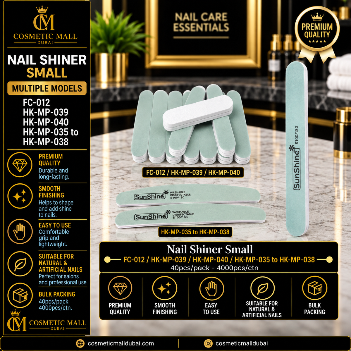SunShine Nail Shiner Small – FC-012 / HK-MP-039 / HK-MP-040 / HK-MP-035 to HK-MP-038 | 40 Pcs/Pack