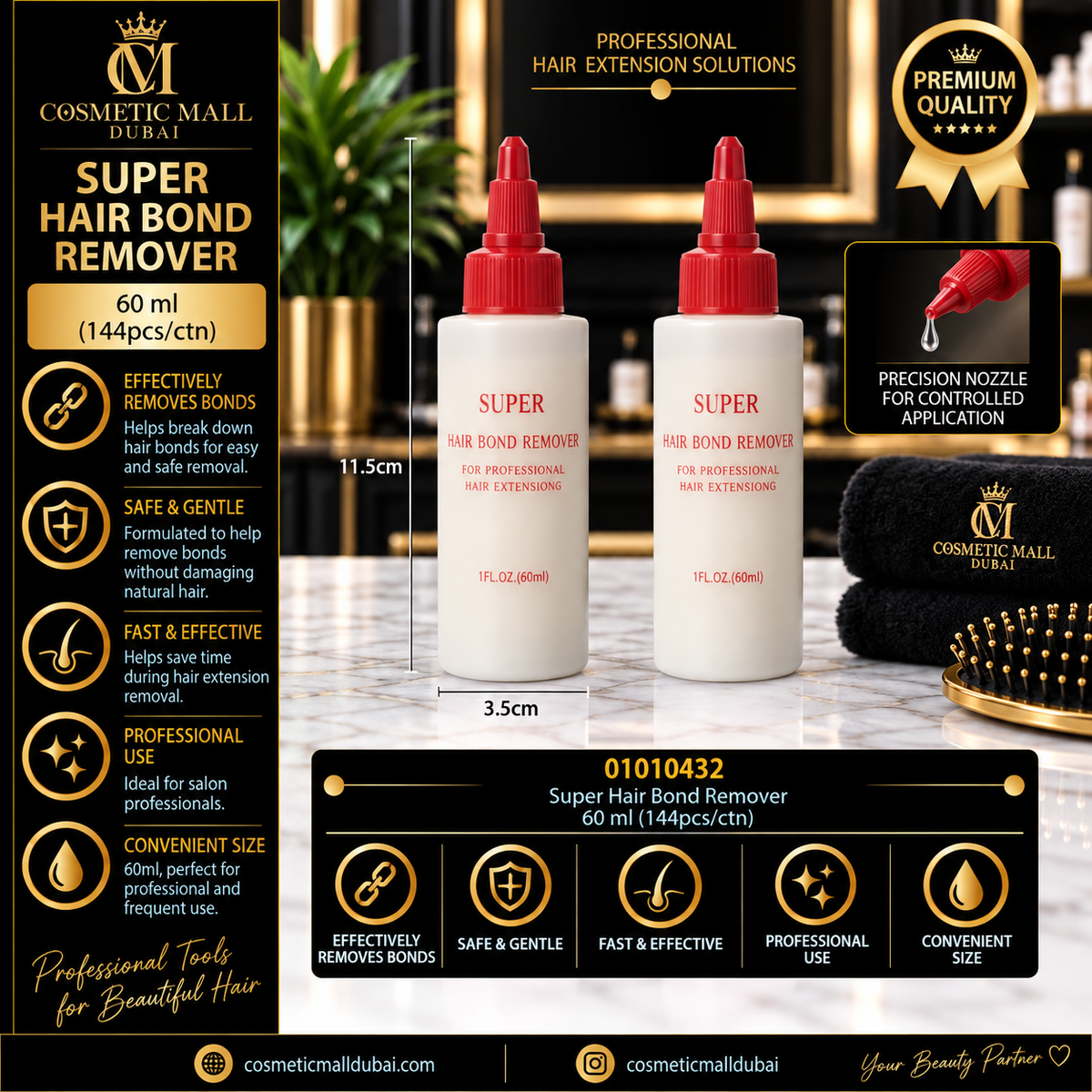 Super Hair Bond Remover 60ml – 144 Pcs/Ctn | 01010432
