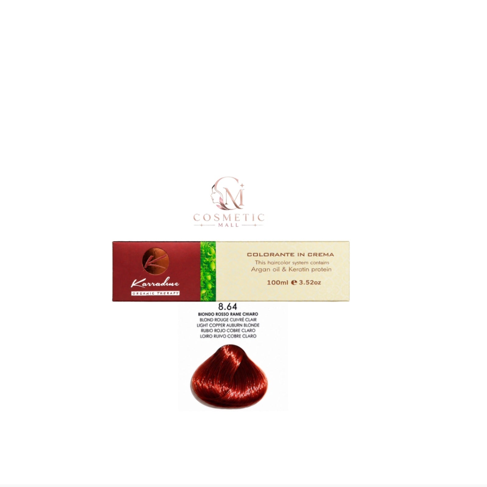 Karradine Hair Colour 8.64 – Light Copper Auburn Blonde