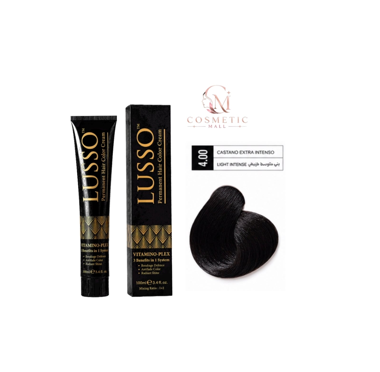 Lusso Hair Color 4.00 100ml