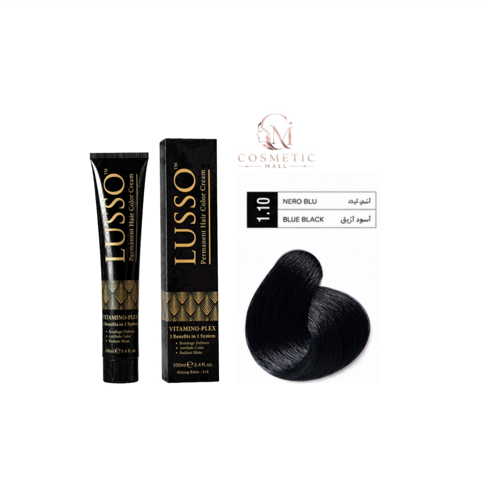Lusso Hair Color 1.10 100ml