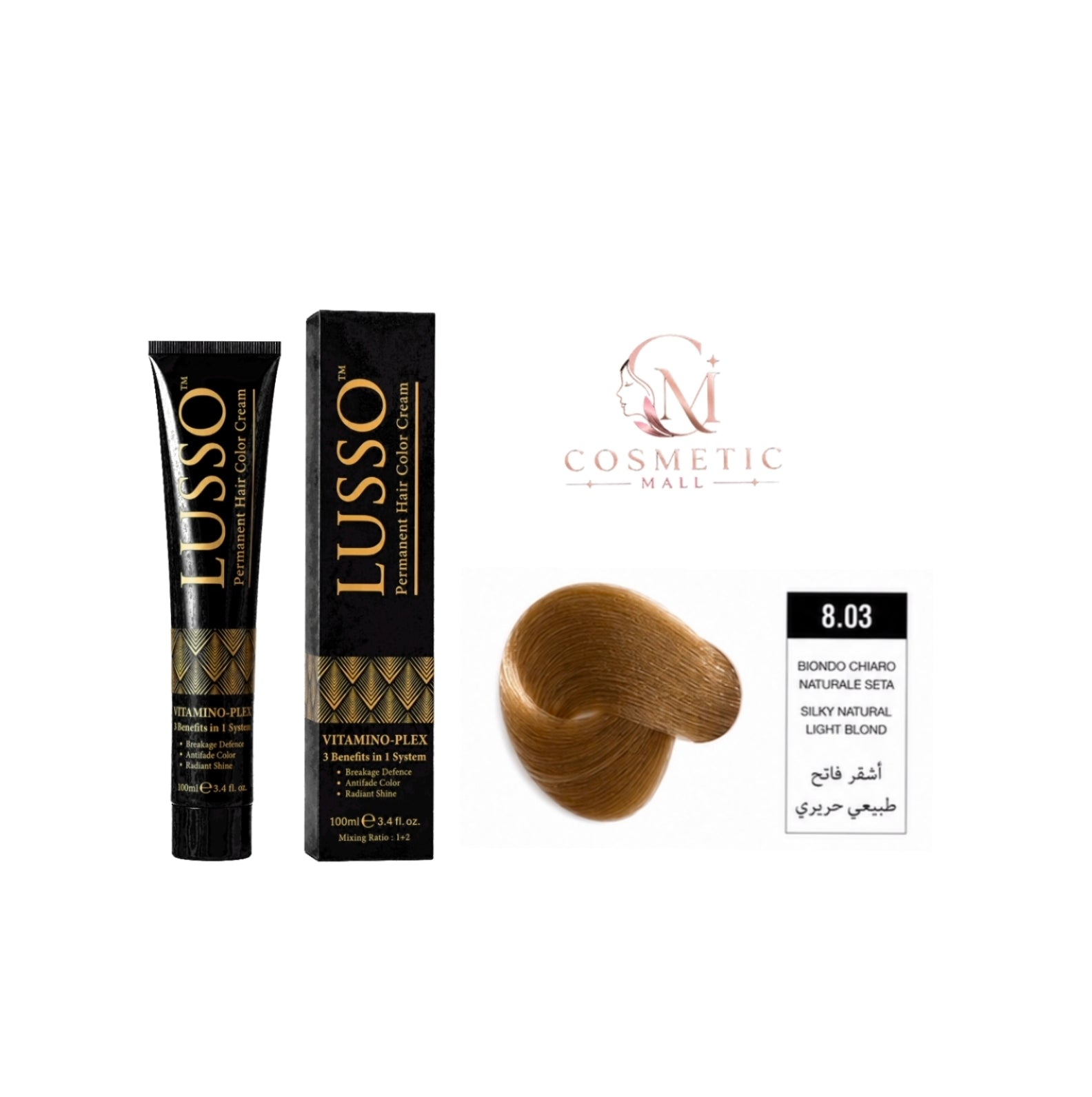 Lusso Hair Color 8.03 100ml