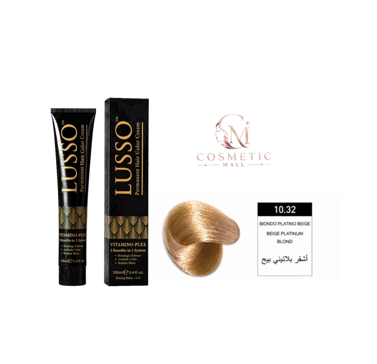 Lusso Hair Color 10.32 100ml