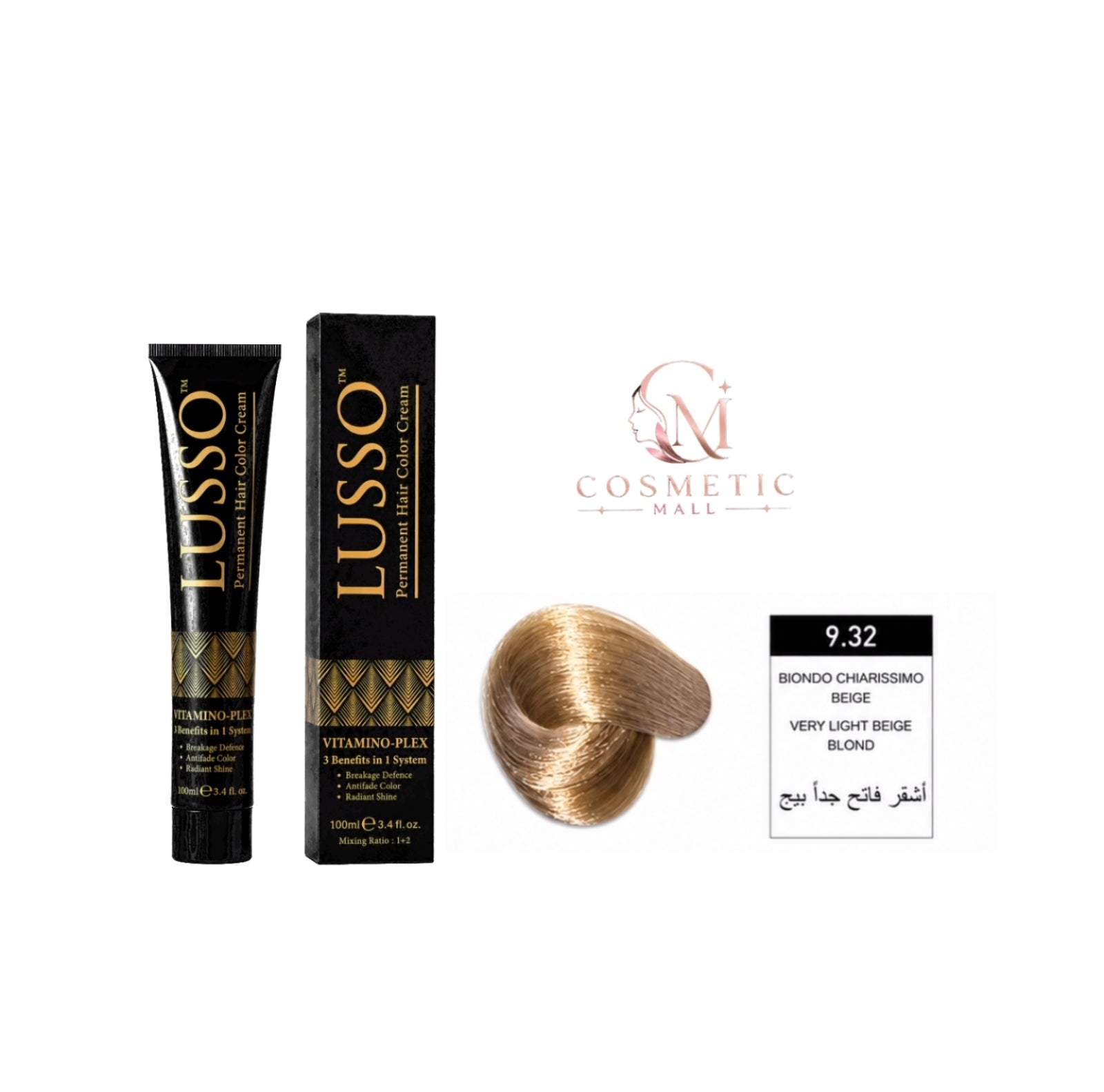 Lusso Hair Color 9.32 100ml