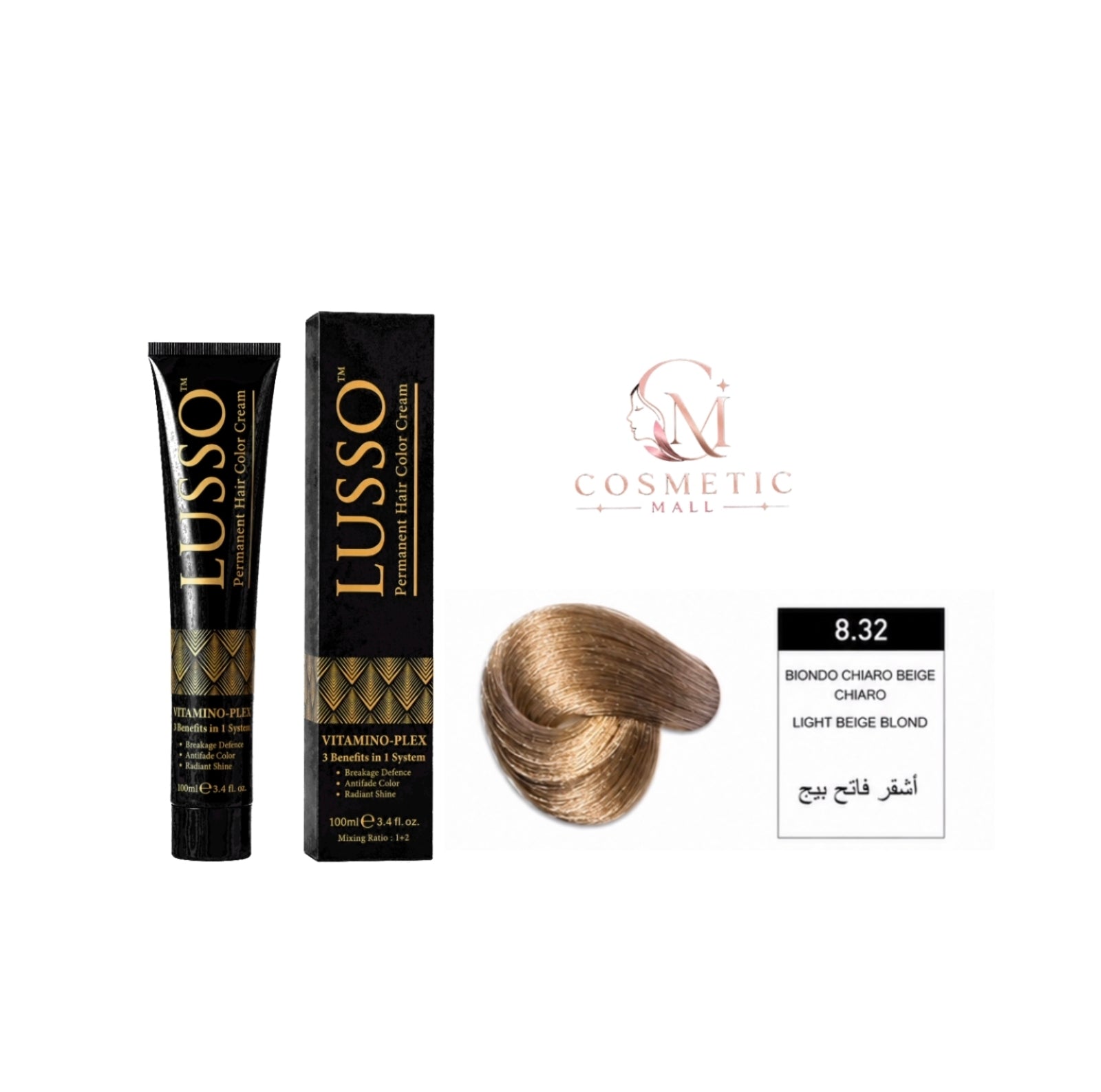 Lusso Hair Color 8.32 100ml