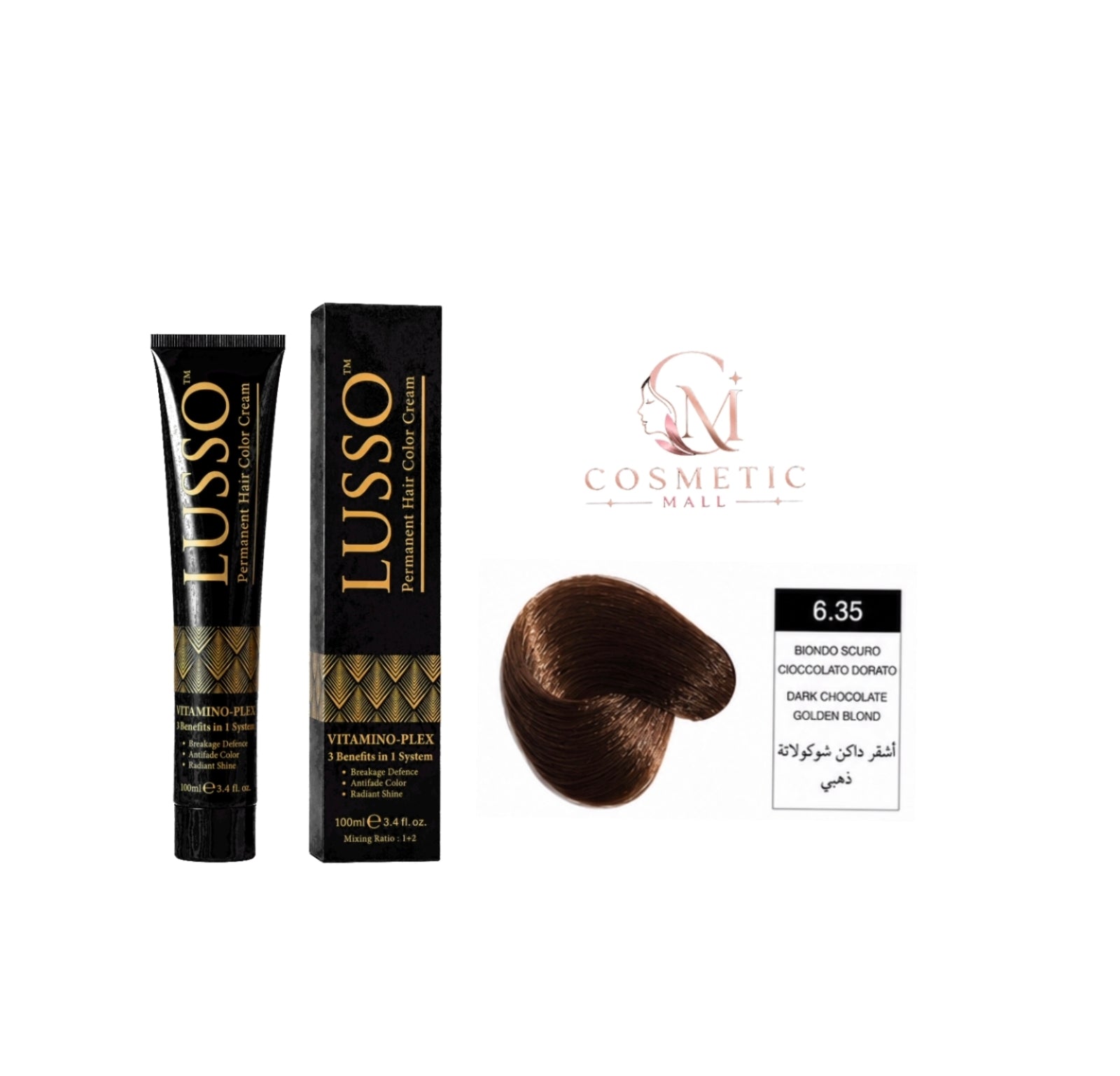 Lusso Hair Color 6.35 100ml