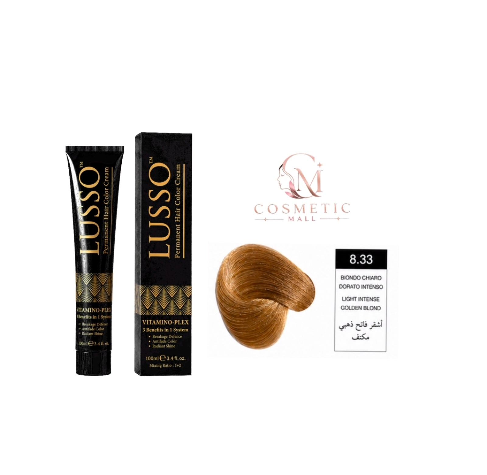 Lusso Hair Color 8.33 100ml