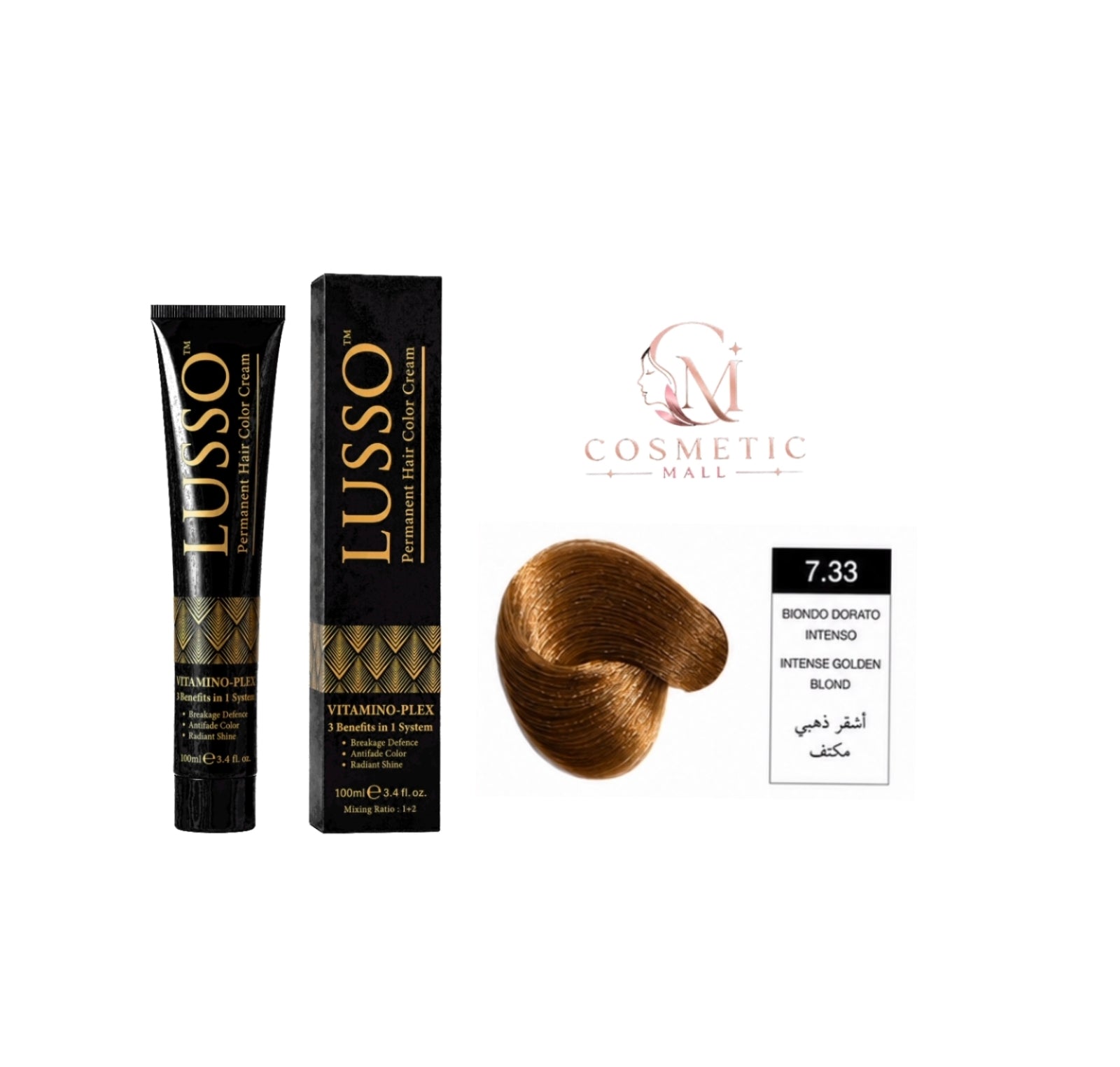 Lusso Hair Color 7.33 100ml