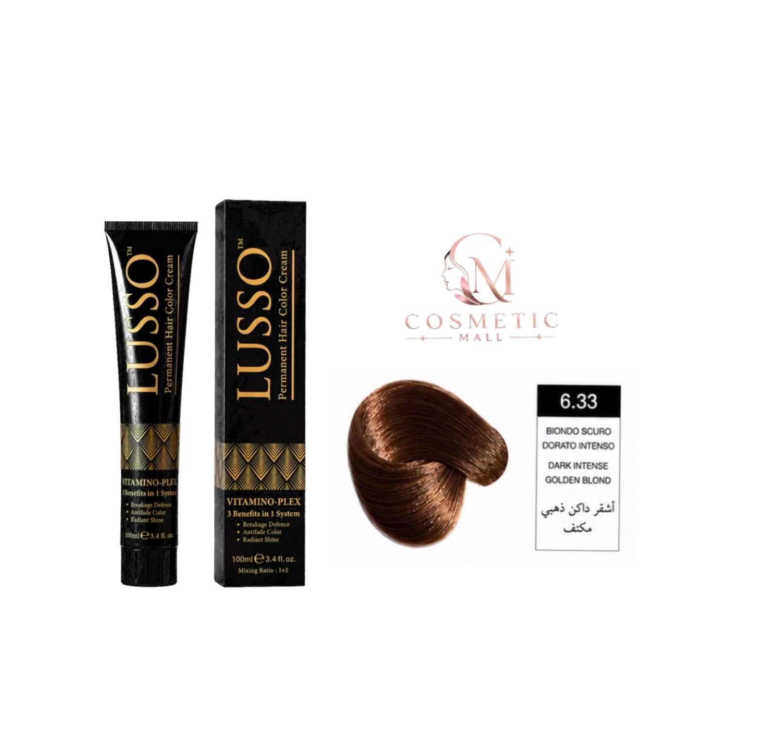 Lusso Hair Color 6.33 100ml