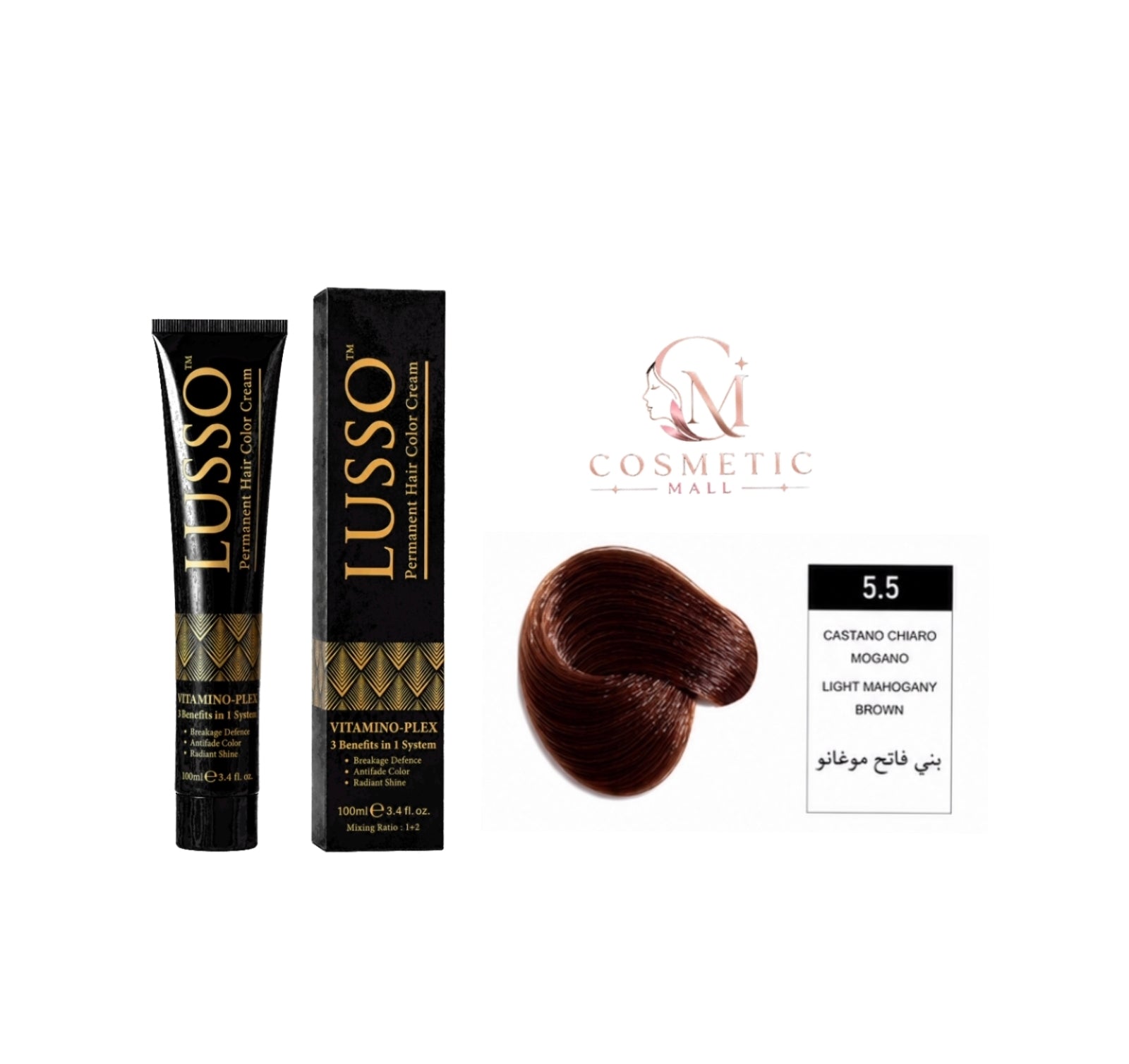 Lusso Hair Color 5.5 100ml