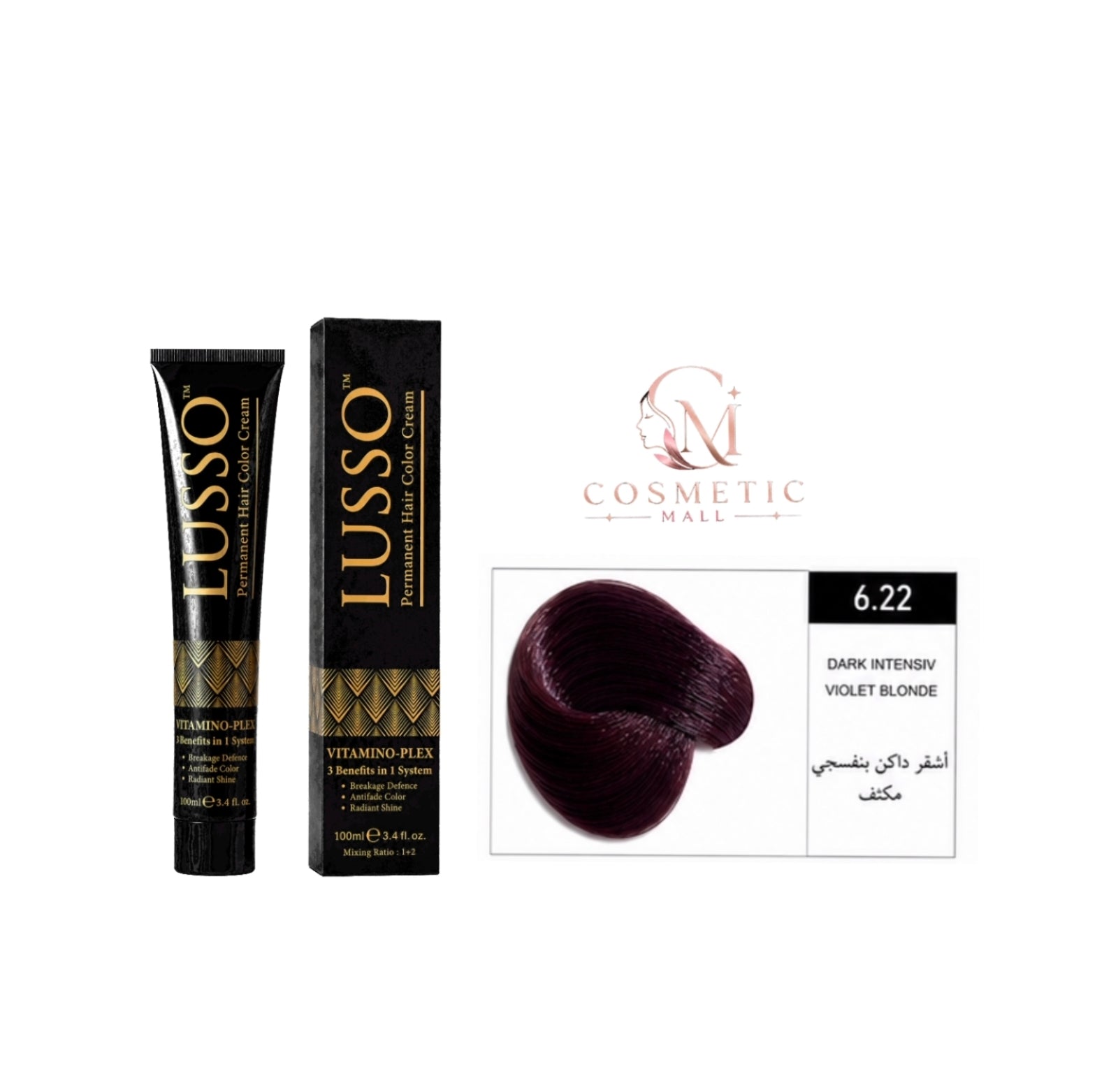 Lusso Hair Color 6.22 100ml