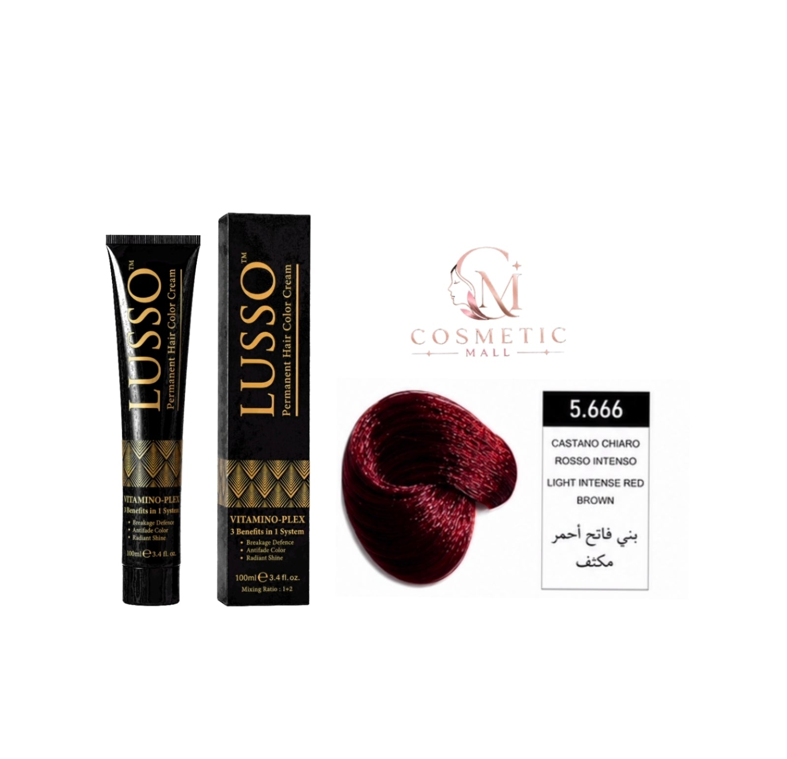 Lusso Hair Color 5.666 100ml