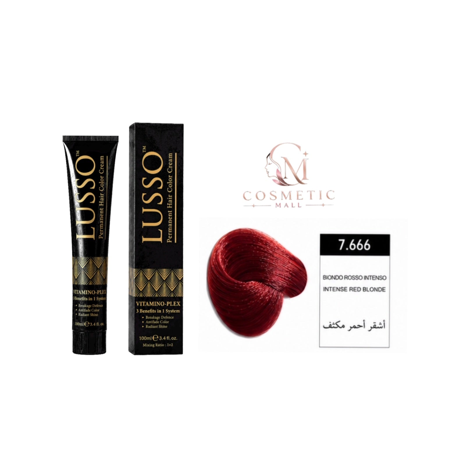 Lusso Hair Color 7.666 100ml