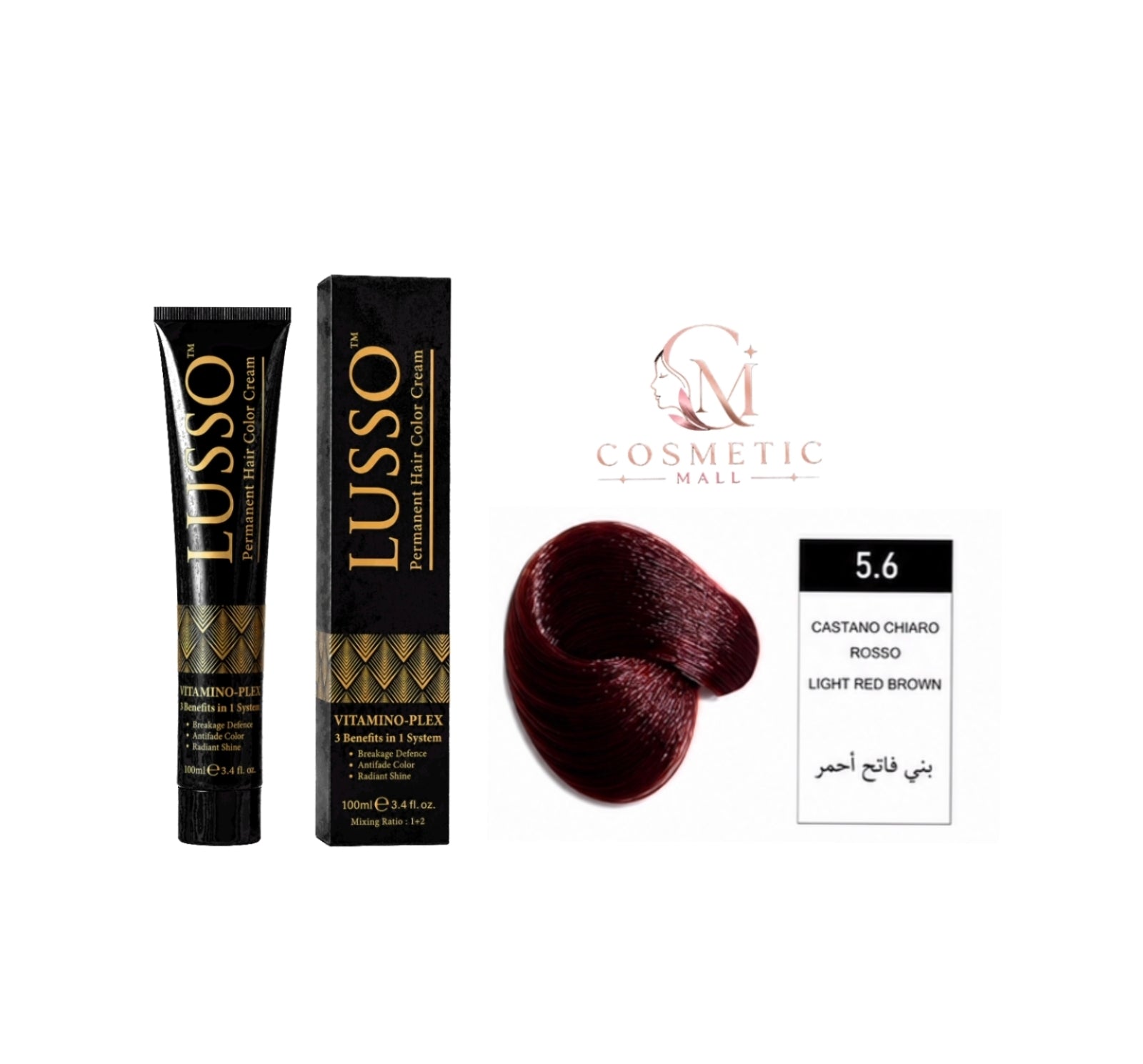 Lusso Hair Color 5.6 100ml