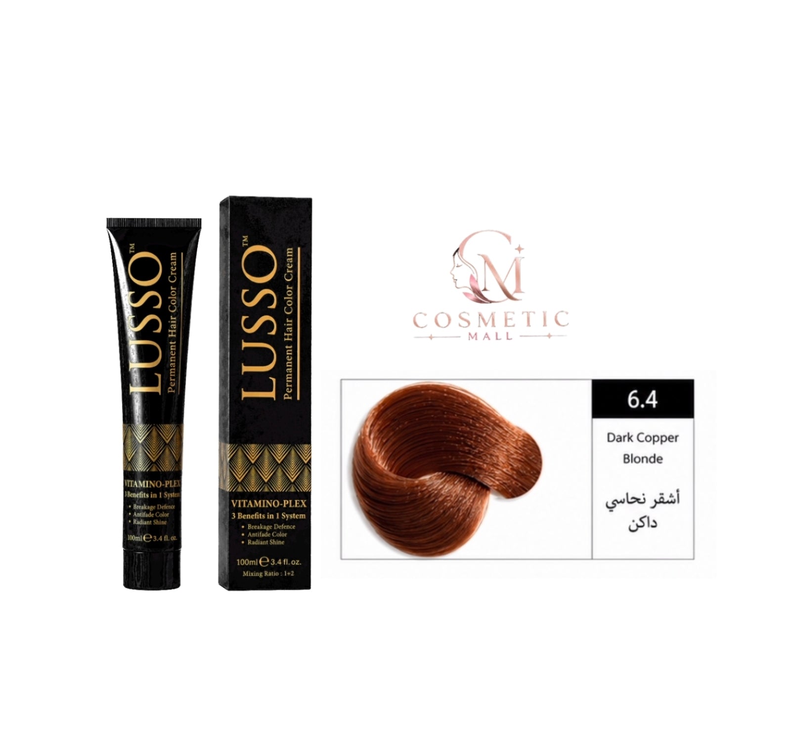 Lusso Hair Color 6.4 100ml