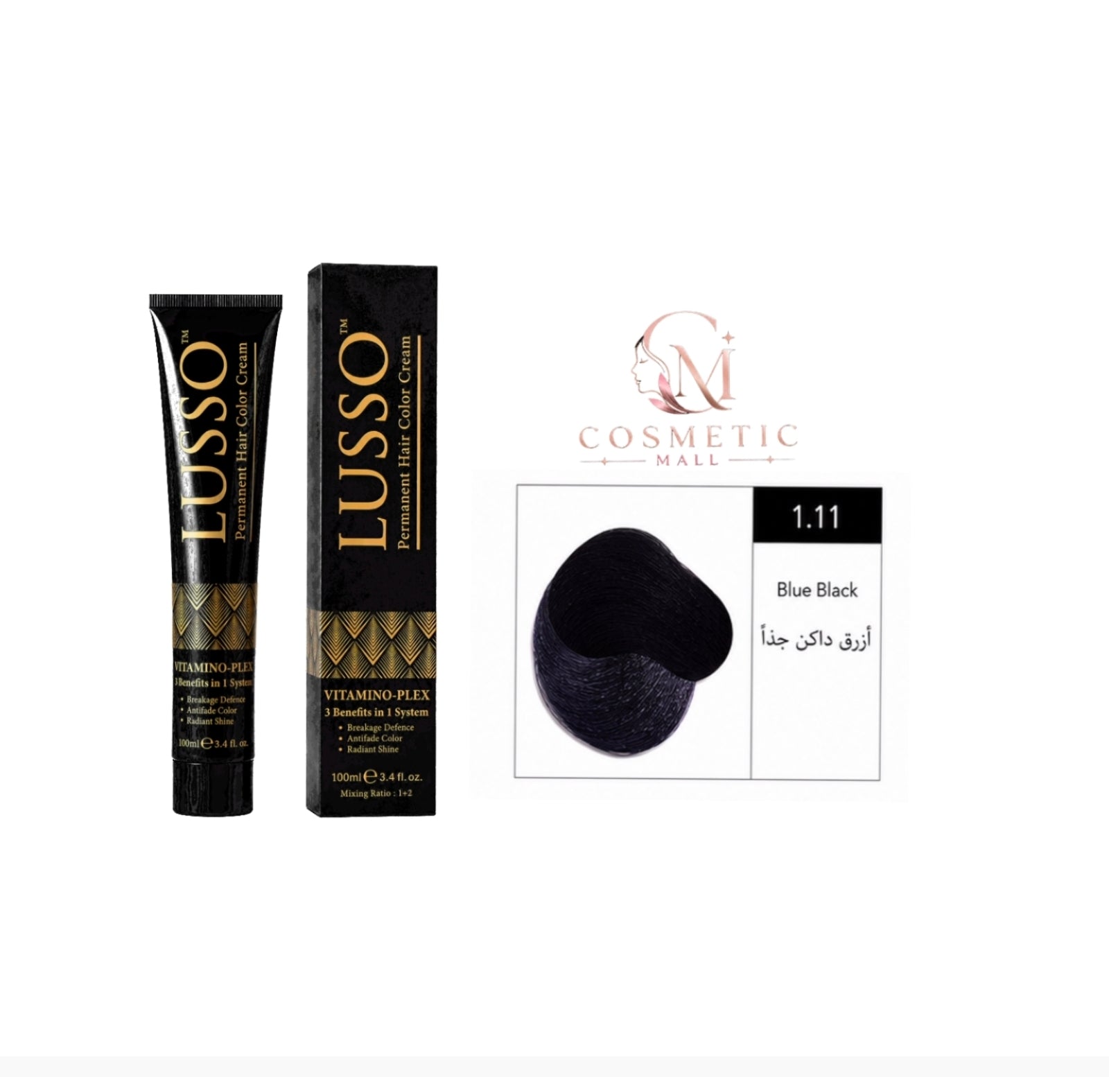 Lusso Hair Color 1.11 100ml