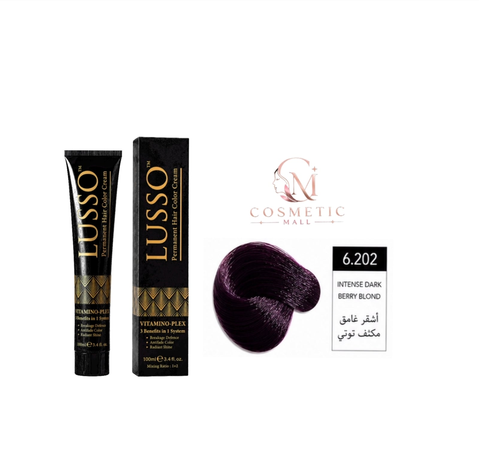 Lusso Hair Color 6.202 100ml