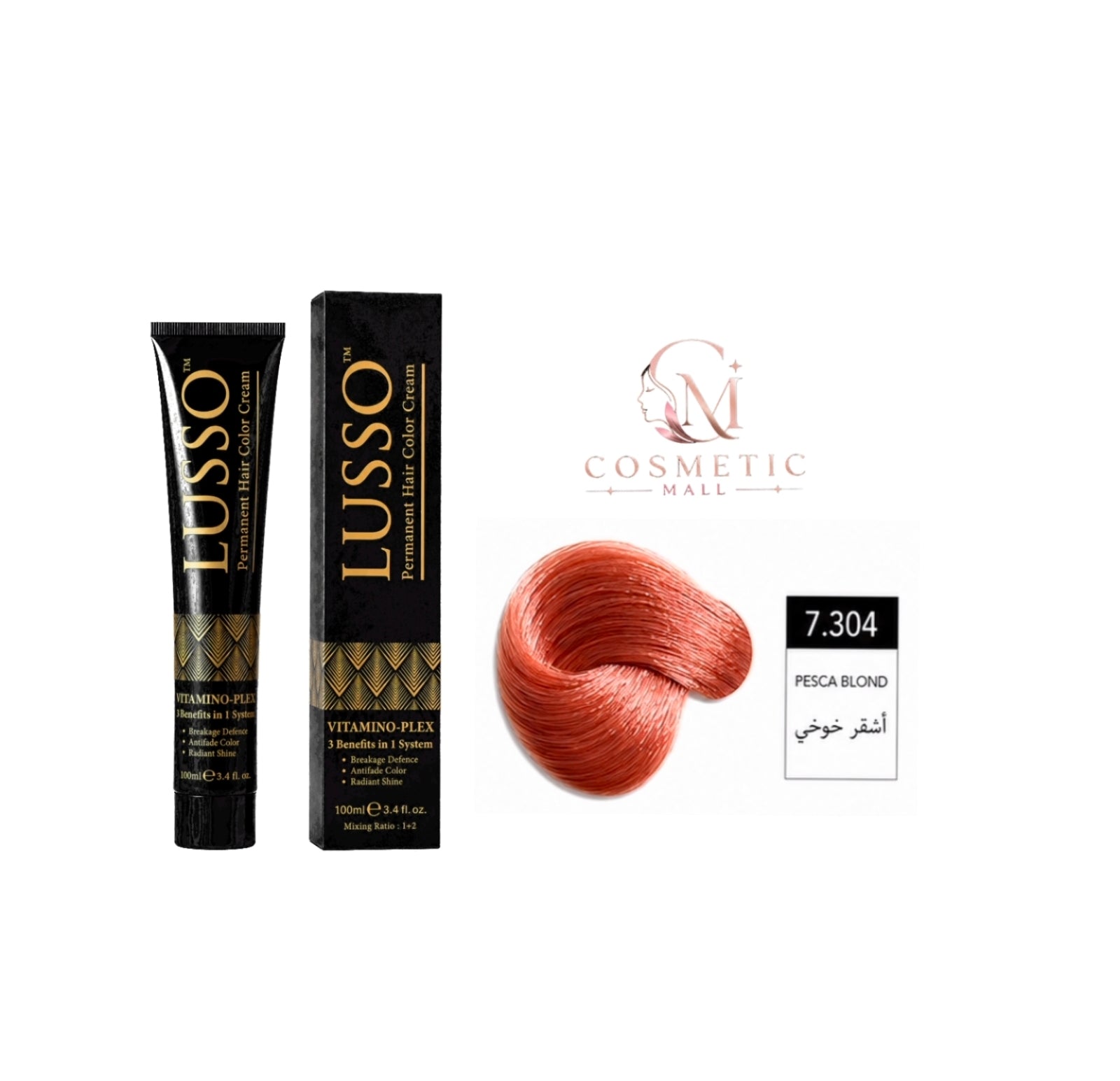 Lusso Hair Color 7.304 100ml