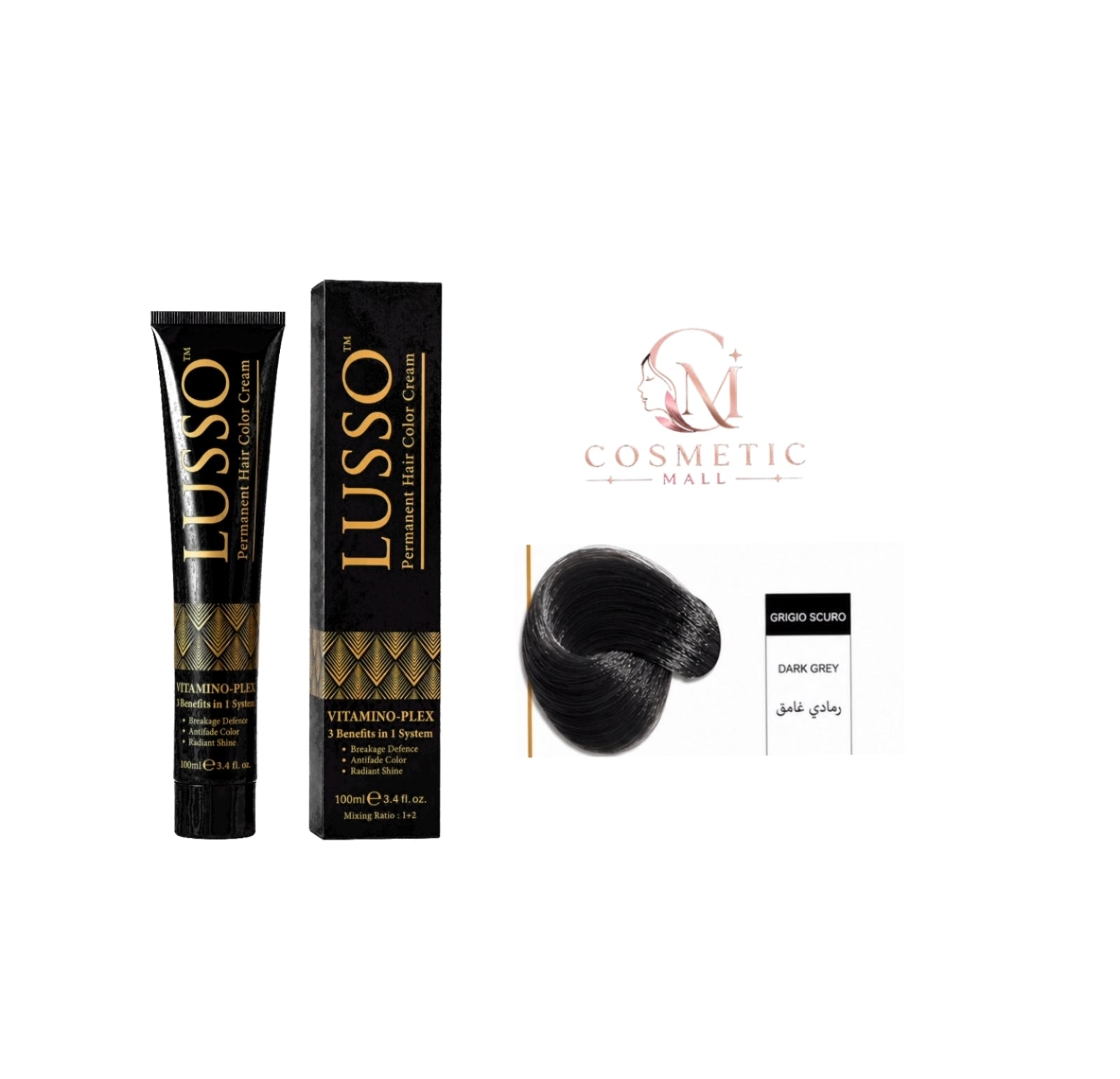 Lusso Hair Color DARK GREY 100ml