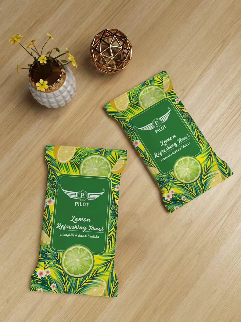 Pilot Refreshing Towels 25 Pack – Individually Wrapped Cooling Wet Wipes with 6 Scents, Travel, Gym, Face & Body Cleansing Towelettes