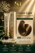 Green Light Hair Coloring Cream 7.003 Warm Blonde | Professional Permanent Hair Color