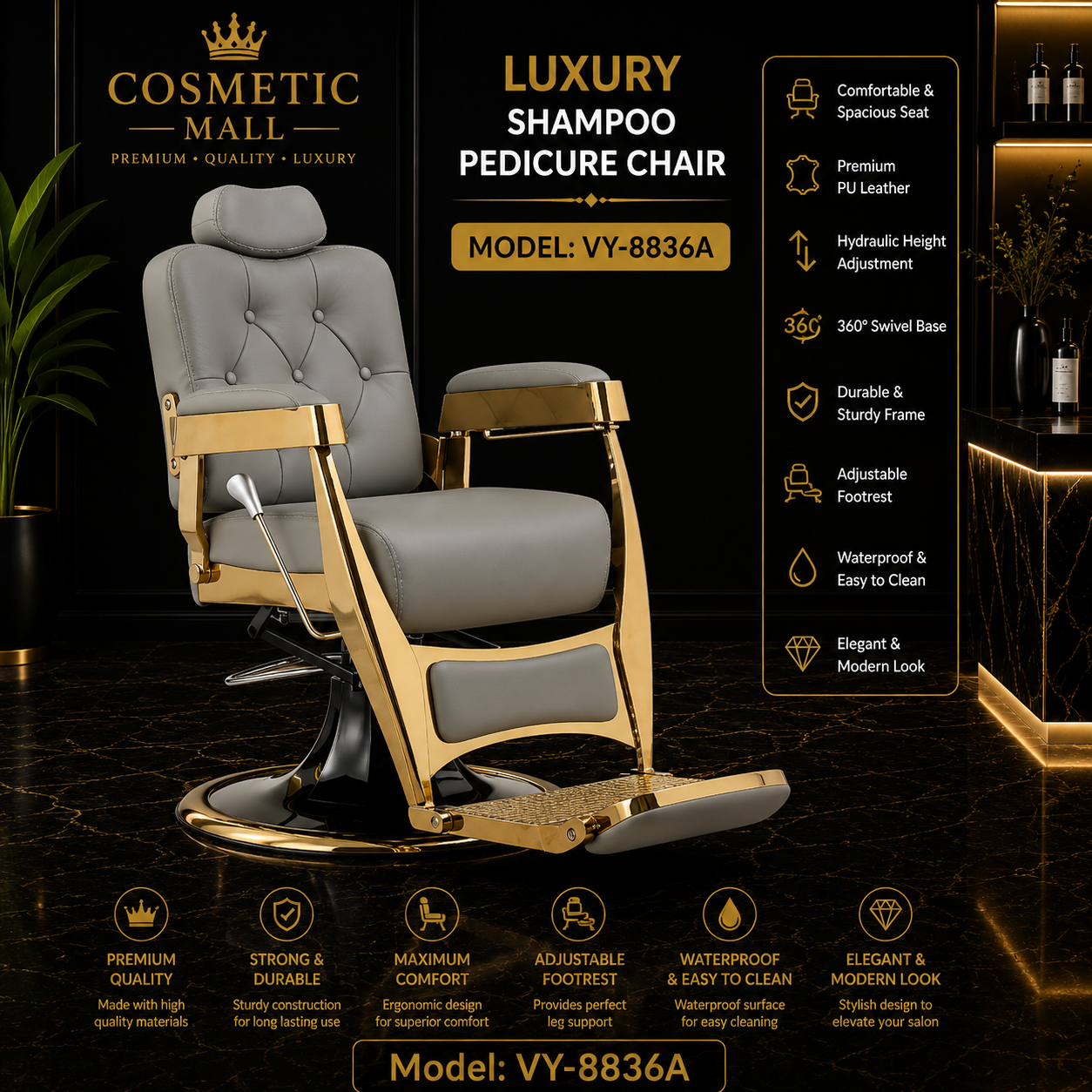 Luxury Shampoo Pedicure Chair – Model VY-8836A