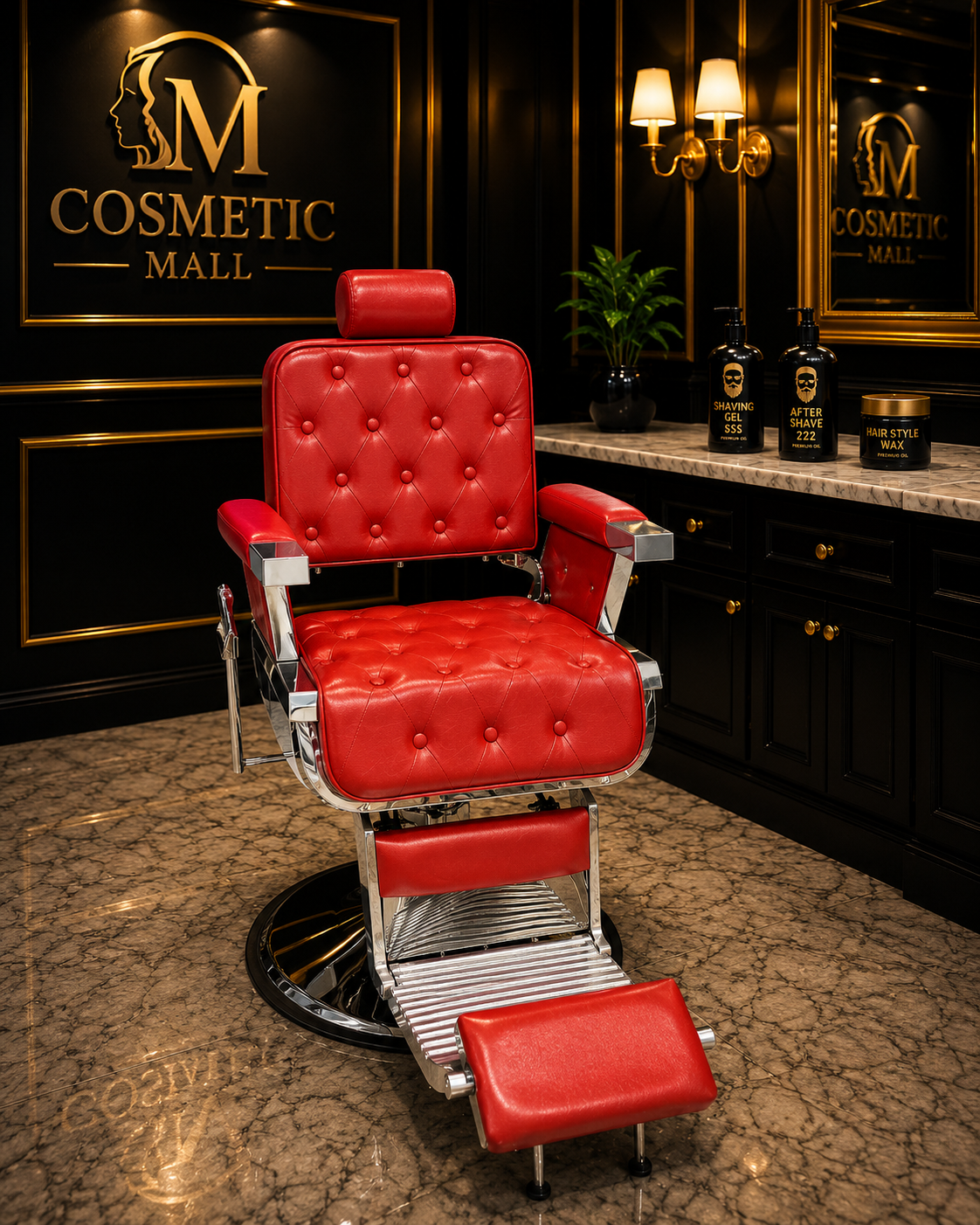 PERFECT ACTIVE BARBER CHAIR RED LT801AR
