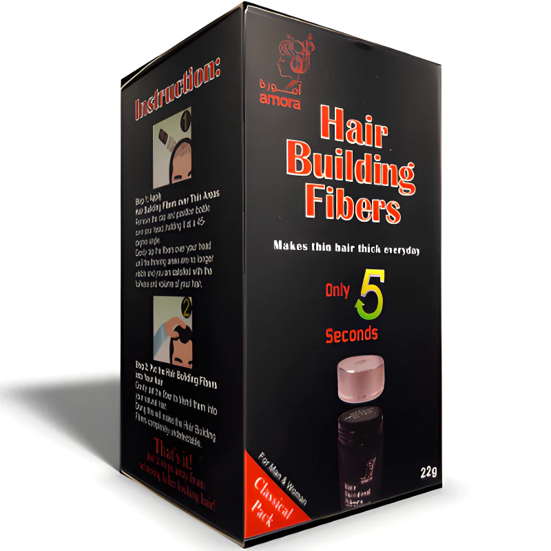 Amora Hair Building Fiber - Instant Hair Thickness , Volume and Coverage 22g