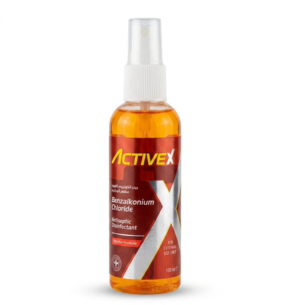 ActiveX Antiseptic Disinfectant Spray for Manicure & Pedicure – Skin-Safe Post Nail Treatment Sanitizer Mist with Benzalkonium Chloride – Fast-Drying Salon Hygiene Solution (100ml / 500ml)