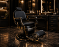 HOOPOE Salon Chair Black with Grey Metal