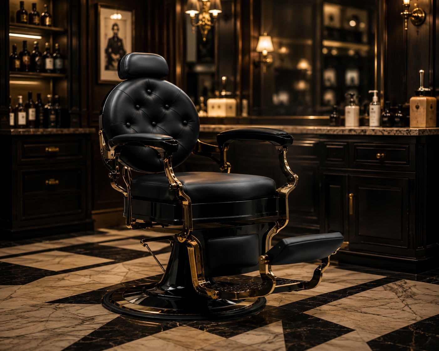 Vintage Barber Chair Black
