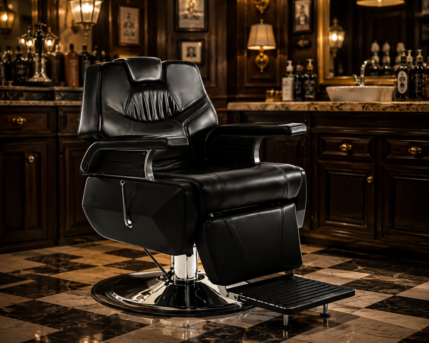 Professional Barber Chair Black