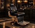 Elite Beauty Barber Chair Black