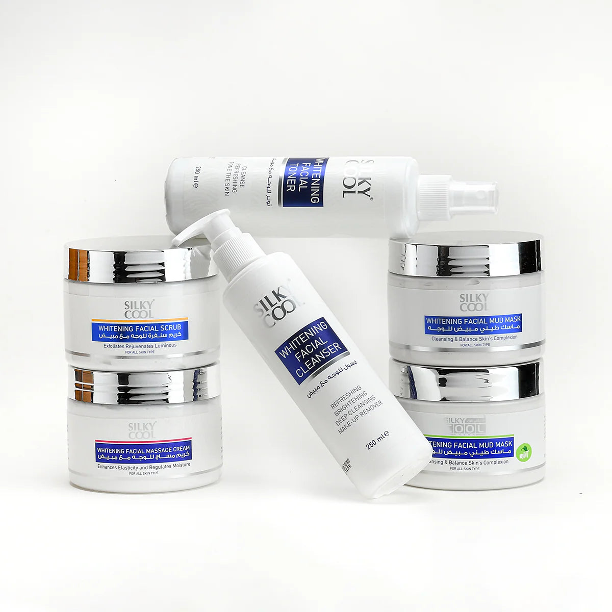 Silky Cool Whitening Facial Set / Kit - Skin Enhancement - Brightening
